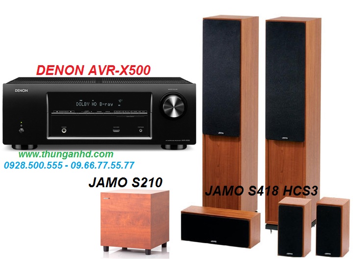 DENON AVR-X500 + JAMO S418 HCS3 + JAMO S210